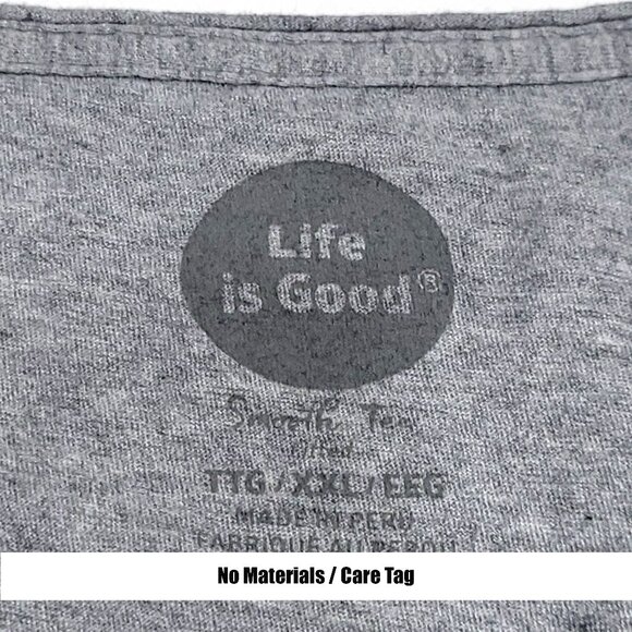 Life Is Good Womens We're All Mutts Smooth Tee Sz 2XL Gray Long Sleeve Dog Print - Picture 9 of 10